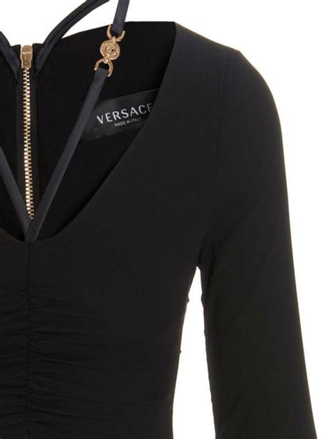 versace abito nero|Abiti donna .